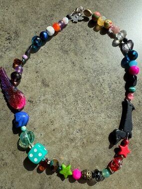 Dachshund Angel Colorful Beaded Necklace